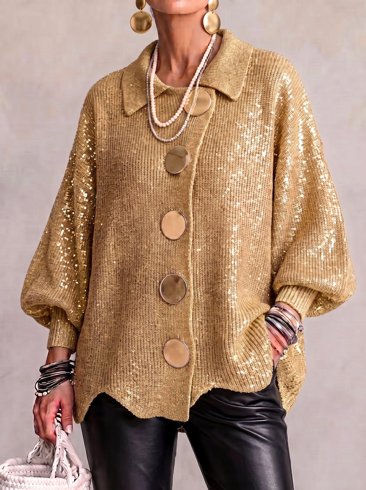 Karina™ Oversized Cardigan — Gull