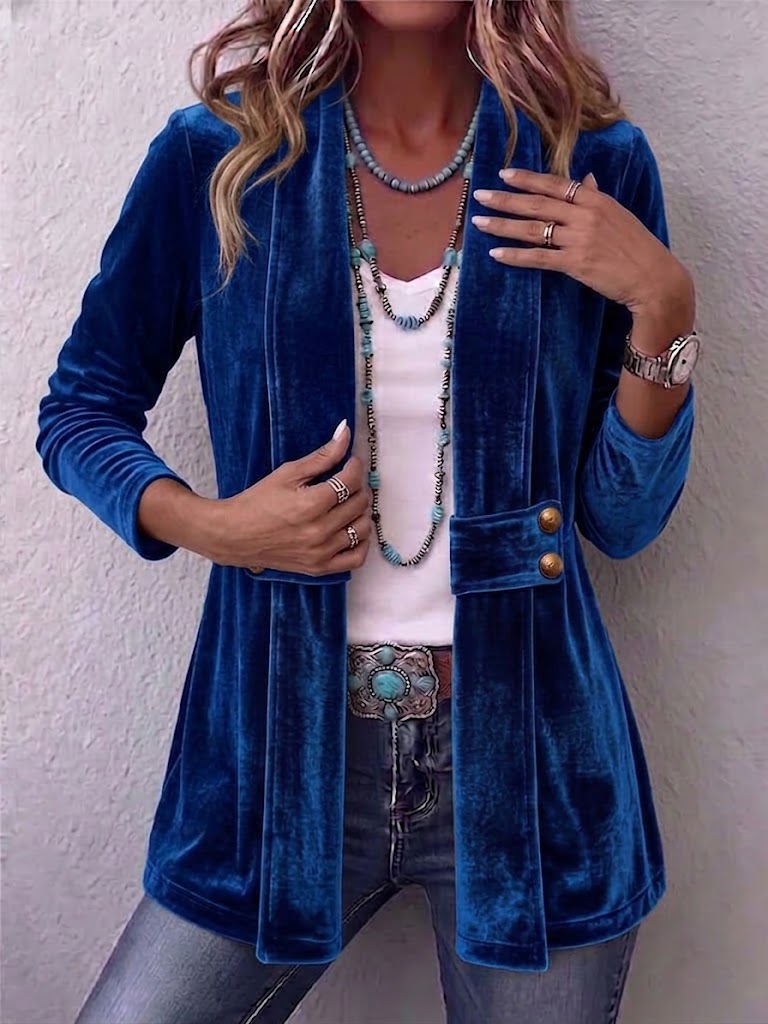 HOLLIWELL™ | JAKKE MED VOLANGER — Royal Blue