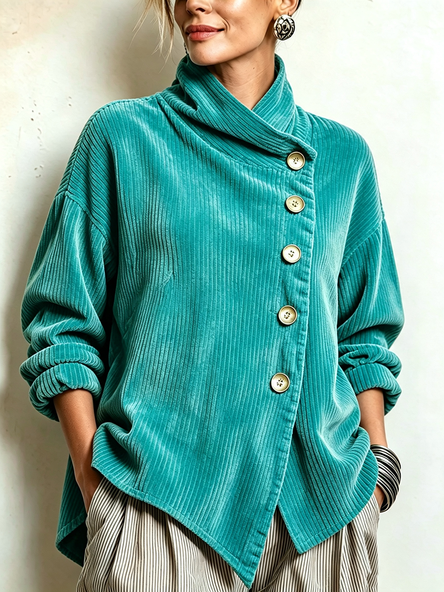 Mietta™ Oversized Jakke — Turkis