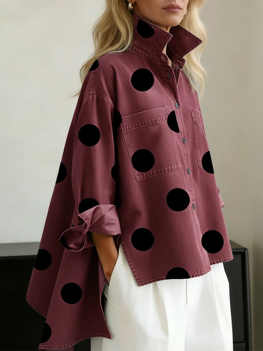 MAJA™ | VINTAGE KNAPPEBLUSE — Vinrød