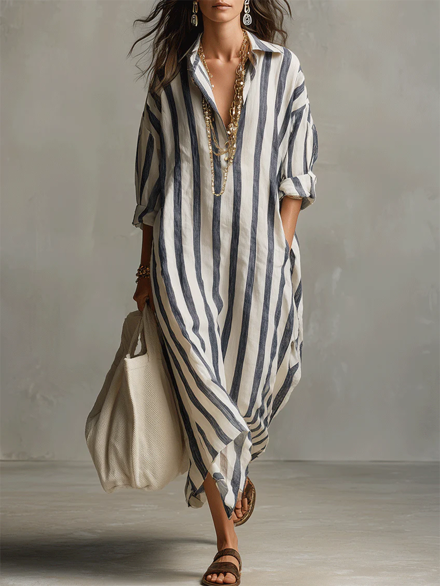 LIORA™ | STRIPET OVERSIZED MAXI-KJOLE