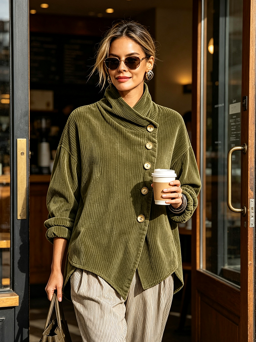 ANJA™ | KNAPPEBLUSE MED KRAGE