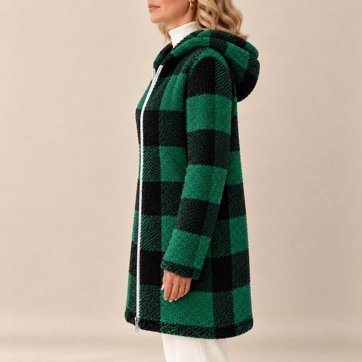 GRY™ | RUTET TEDDYKÅPE MED HETTE