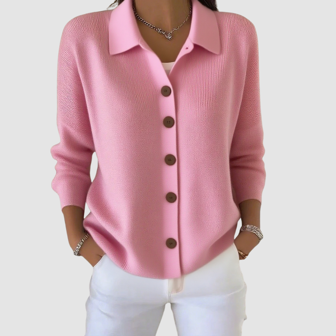 BETTANY™ | STRIKKECARDIGAN — Rosa