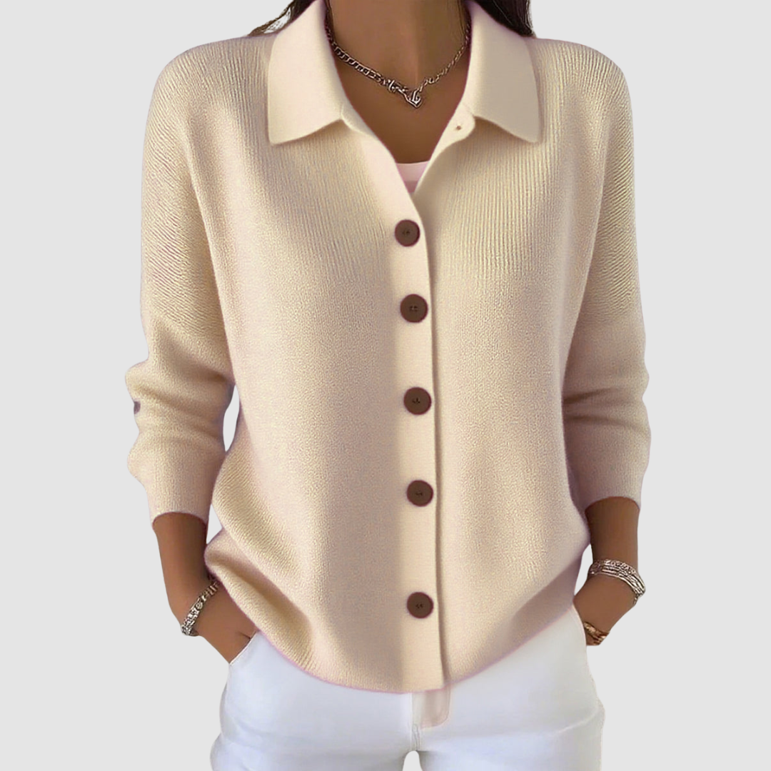 BETTANY™ | STRIKKECARDIGAN — Apricot