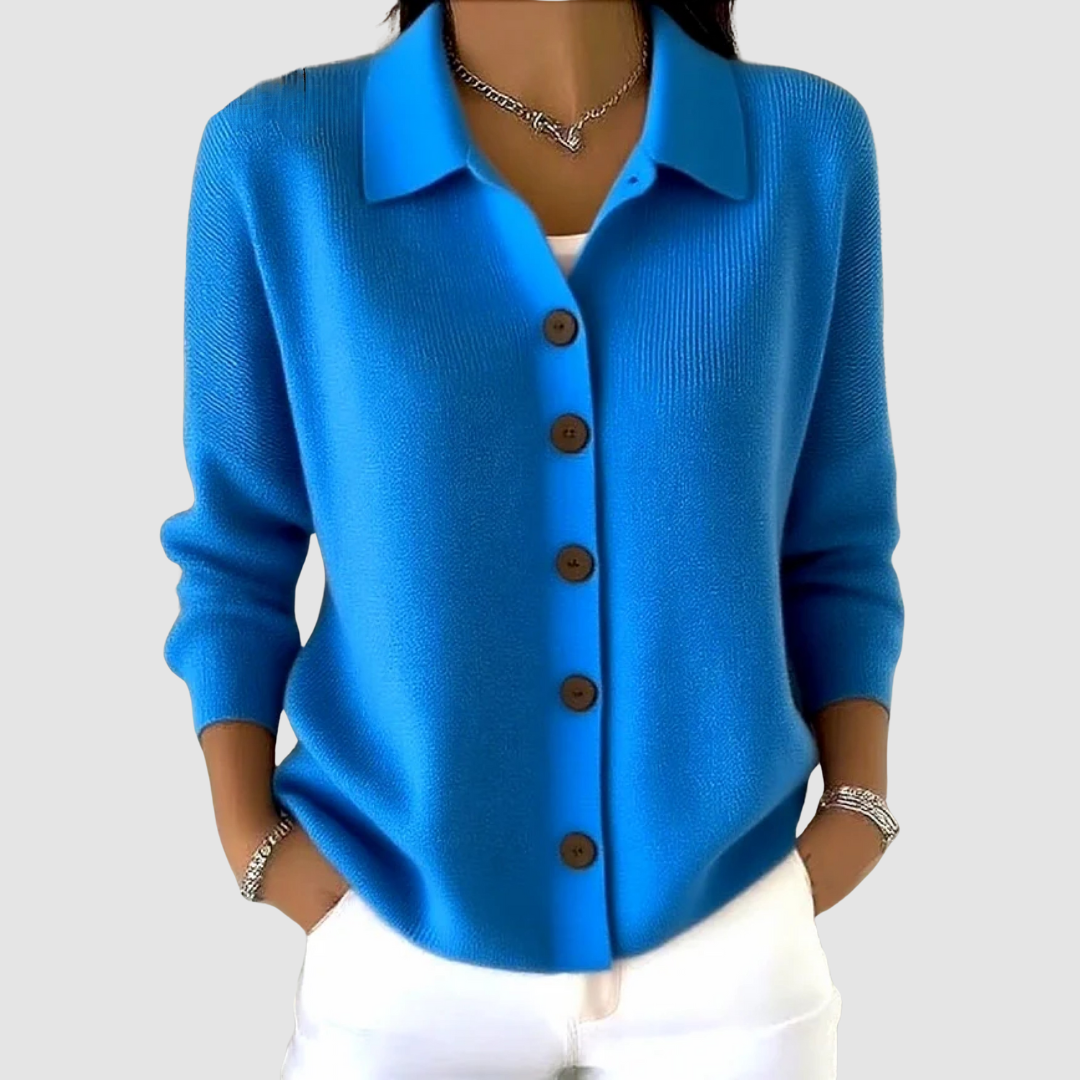 BETTANY™ | STRIKKECARDIGAN — Blå