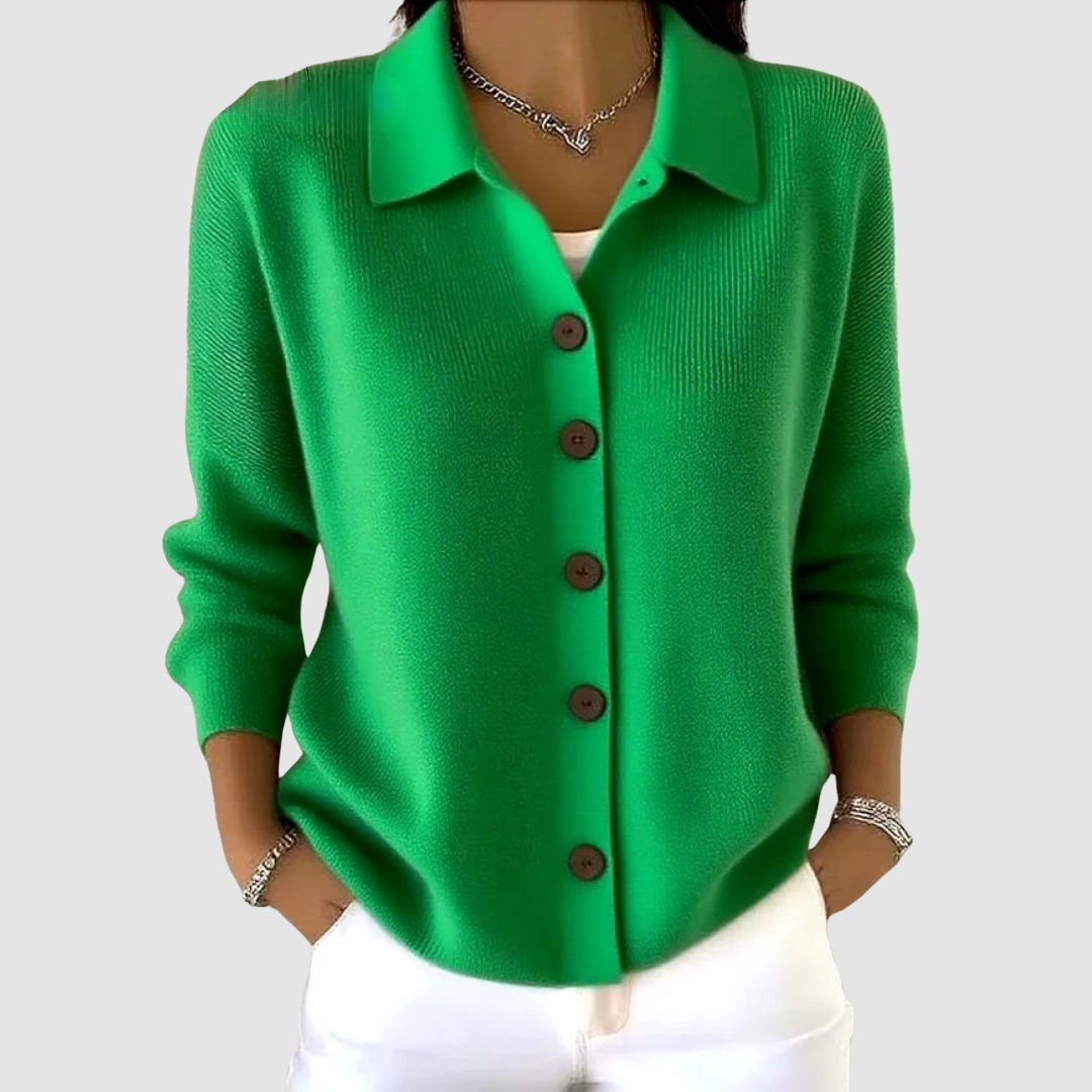 BETTANY™ | STRIKKECARDIGAN — Grønn