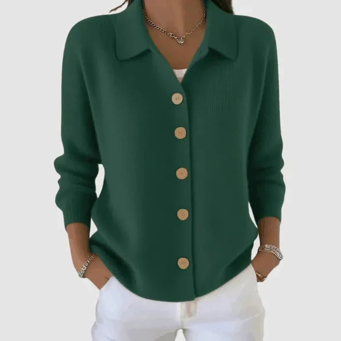 BETTANY™ | STRIKKECARDIGAN — Army Green
