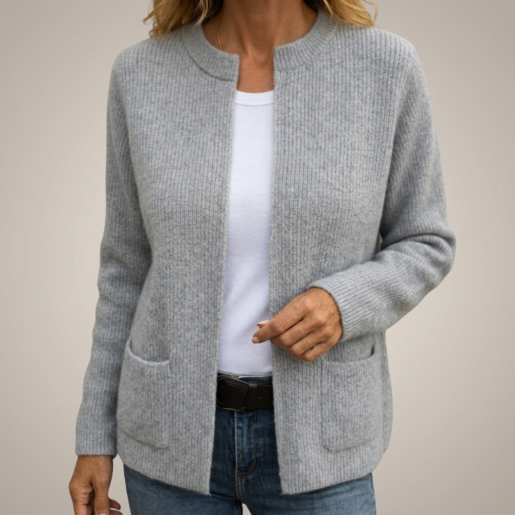 CORLISS™ | STRIKKECARDIGAN — Grå