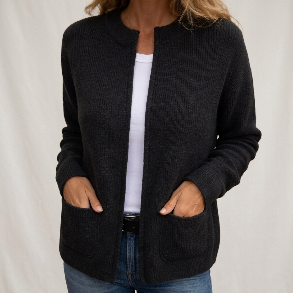 CORLISS™ | STRIKKECARDIGAN — Svart
