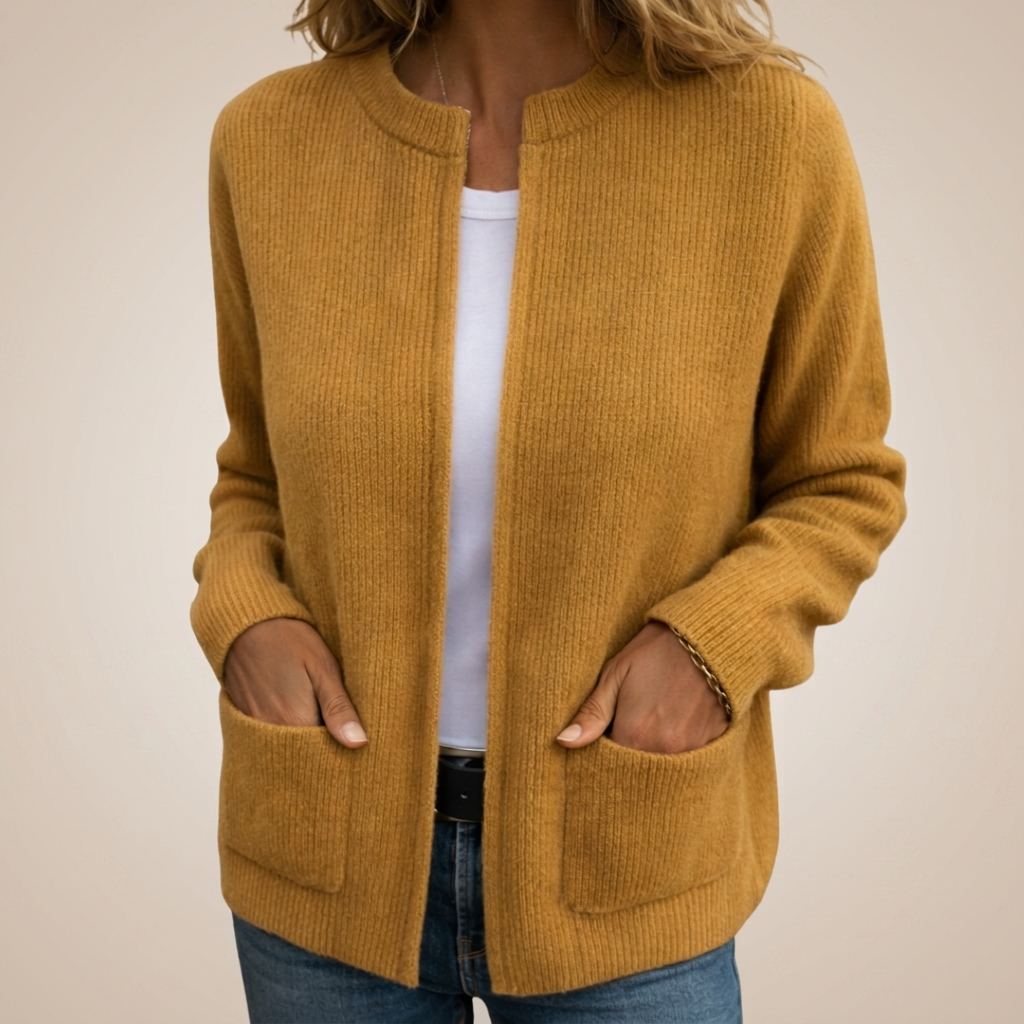 CORLISS™ | STRIKKECARDIGAN — Gul