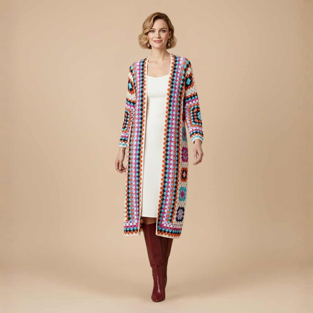 GWYNETH™ | STRIKKECARDIGAN — Rød
