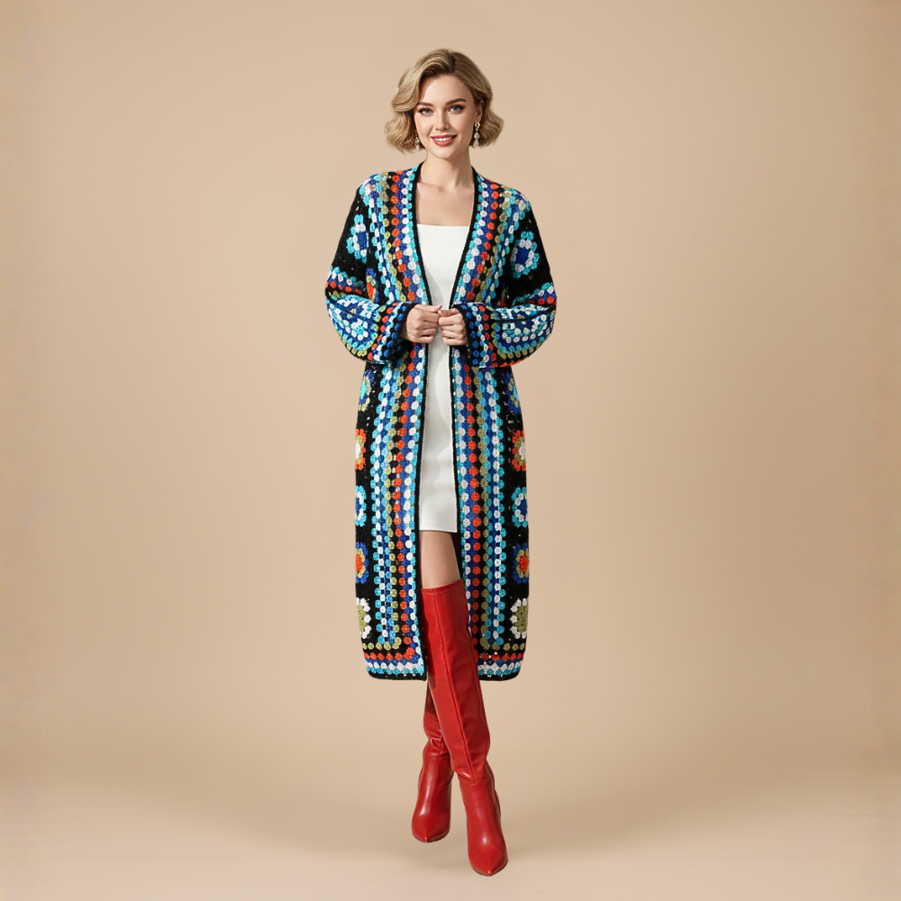GWYNETH™ | STRIKKECARDIGAN — Blå