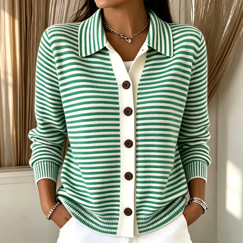 KIRSTEN™ | STRIKKECARDIGAN — Grønn