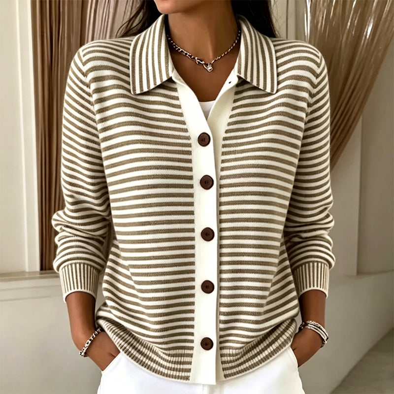 KIRSTEN™ | STRIKKECARDIGAN — Brun