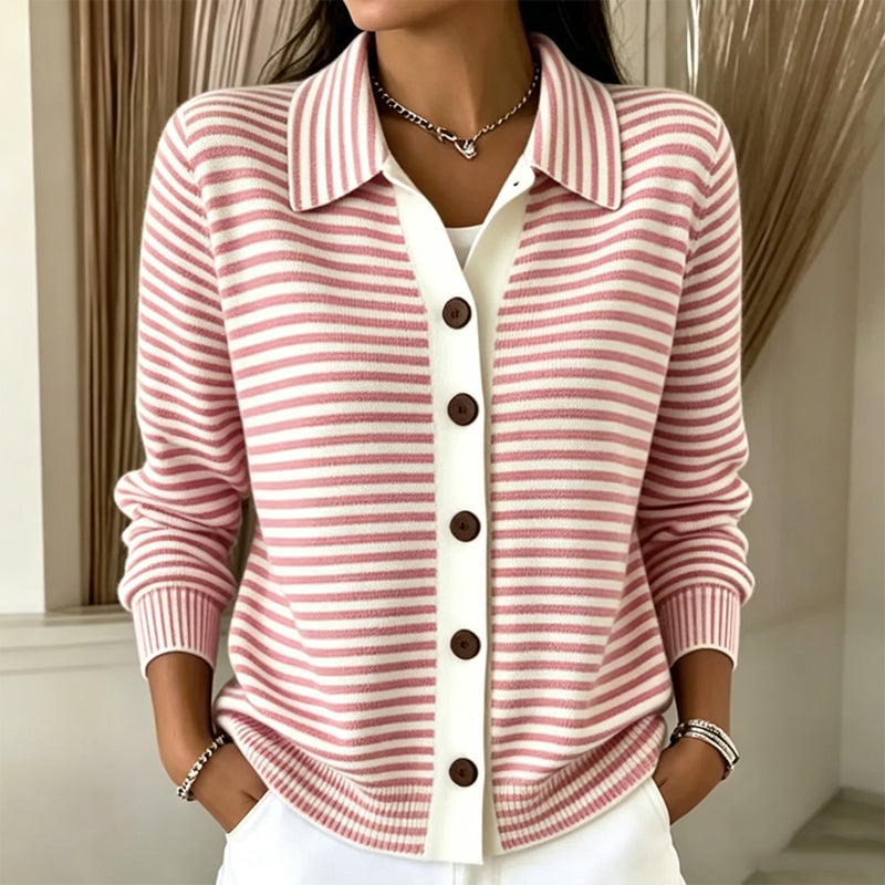 KIRSTEN™ | STRIKKECARDIGAN — Rosa