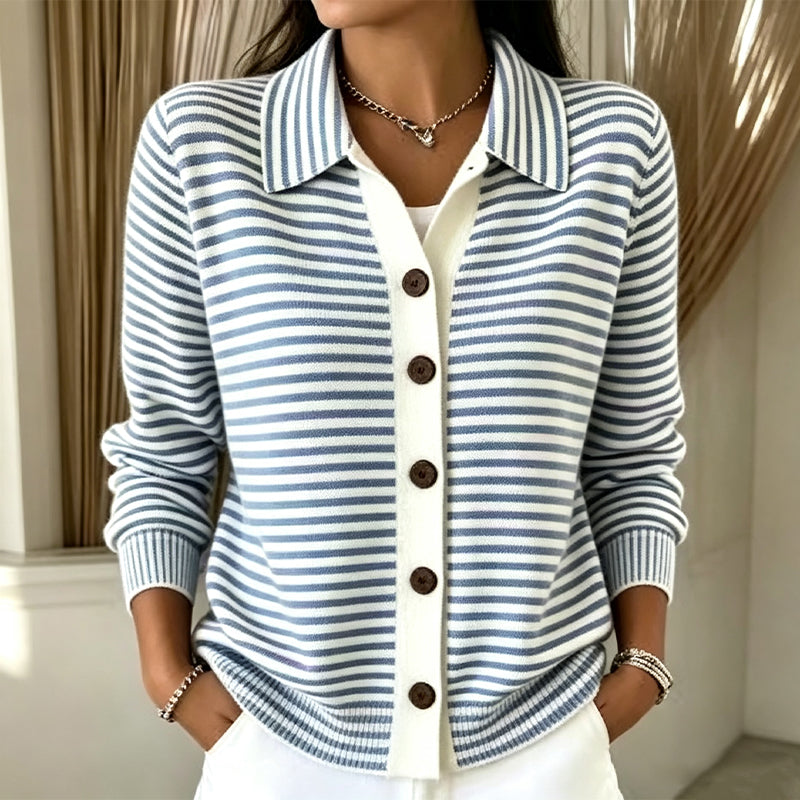 KIRSTEN™ | STRIKKECARDIGAN — Blå