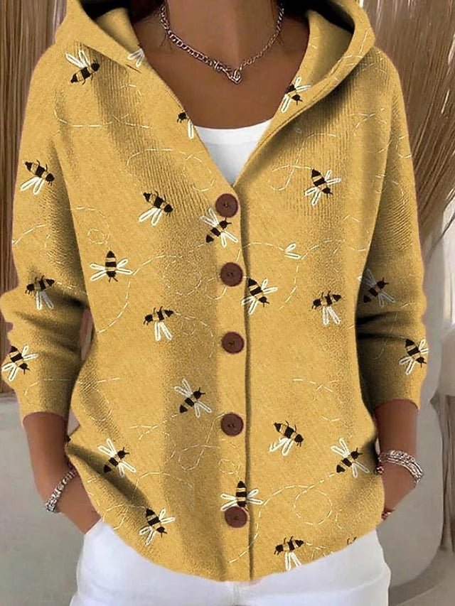 ONDREA™ | STRIKKECARDIGAN — Gul