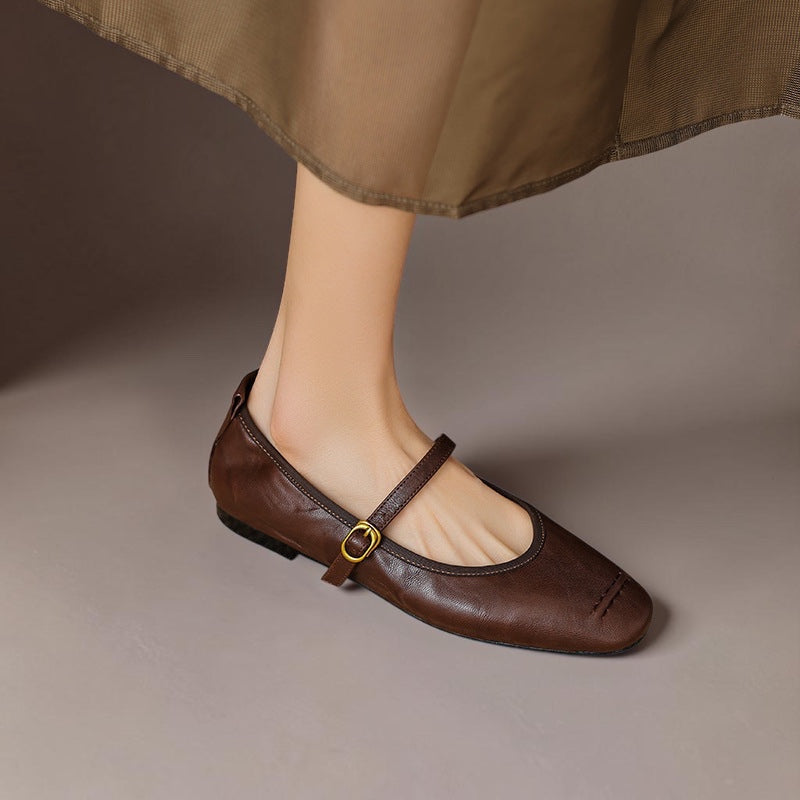 WANI™ | MARY JANE-SKO MED REM — Brun