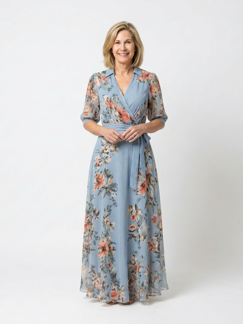 AMANDINE™ | BLOMSTER WRAP MAXI-KJOLE